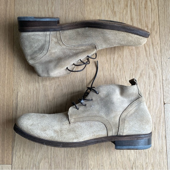 Florentini + Baker Tan Suede Ankle Boots with Dark Laces main image 5